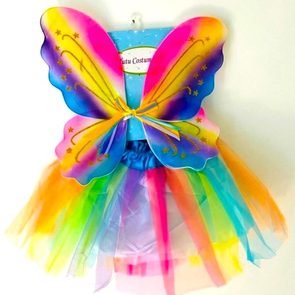 Children's Rainbow Tutu Fairy 2-pc Costume